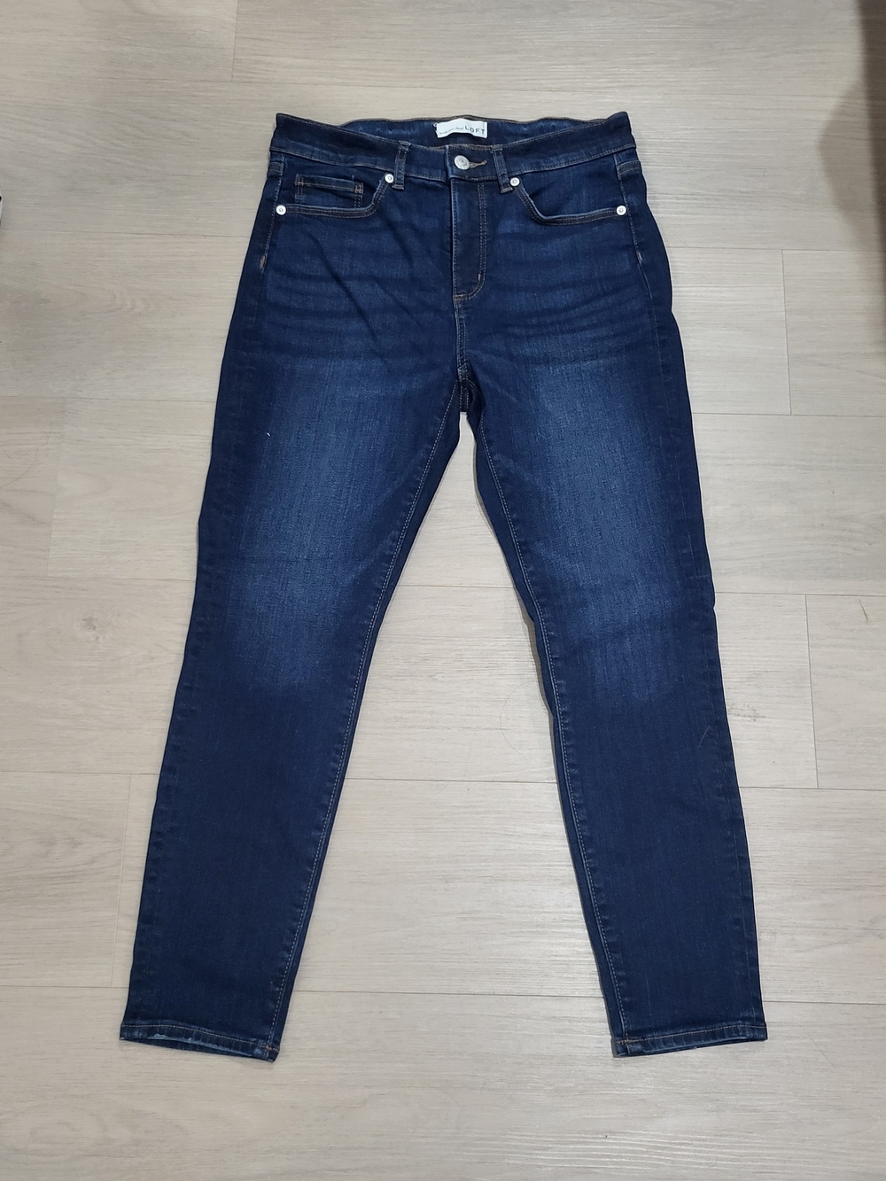 LOFT Dark Blue Wash Skinny Jeans
